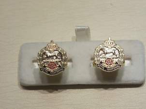 Royal Hampshire Regiment enamelled cufflinks - Click Image to Close
